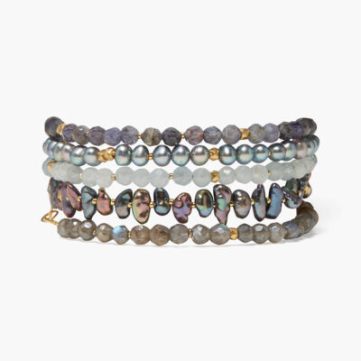 Riviera Naked Wrap Bracelet Iolite Mix