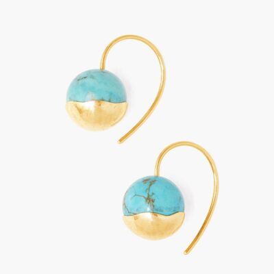 Gold Dipped Turquoise Earrings