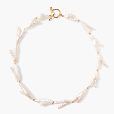 Soleil Necklace White Pearl