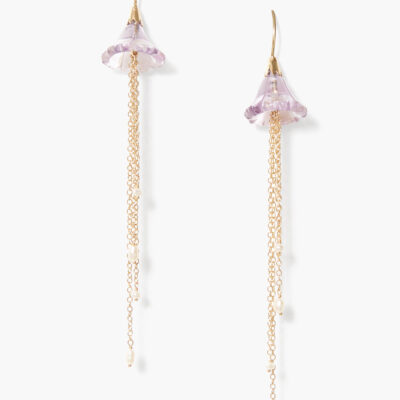 14k Primrose Drop Earrings Amethyst