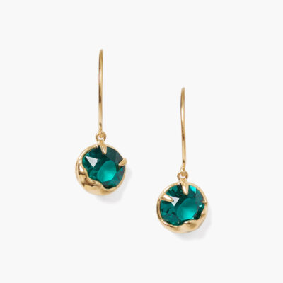 May Birthstone Earrings Emerald Crystal