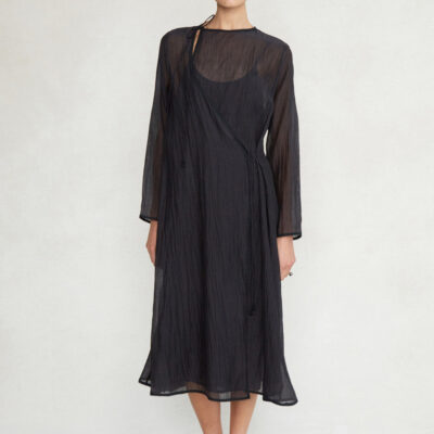 Heather Wrap Dress Caviar