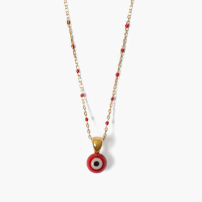 Izmir Evil Eye Necklace Red