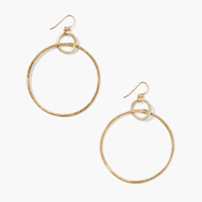 Rhiannon Hoop Earrings Yellow Gold