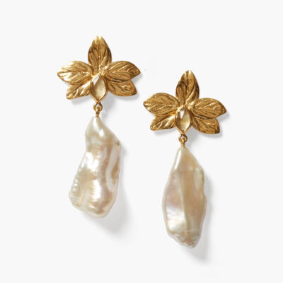 Sylve Drop Earrings White Pearl