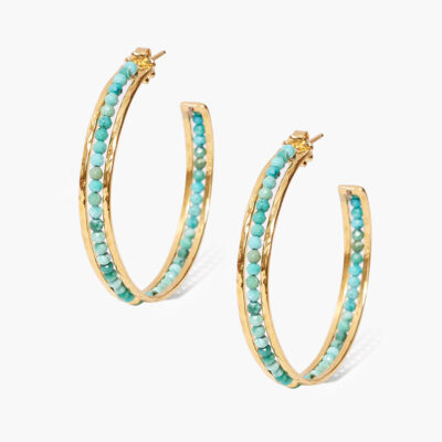 Sedona Hoop Earrings Turquoise