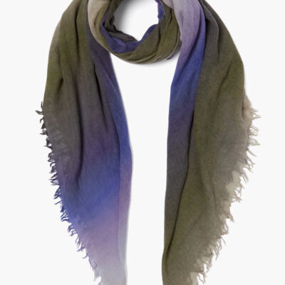 Dazzling Blue Ombre Cashmere Scarf