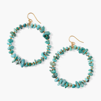 Seychelles Hoop Earrings Turquoise