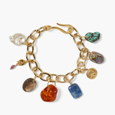 Portia Charm Bracelet Gold Mix