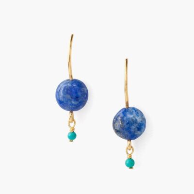 Lapis Coin Earrings