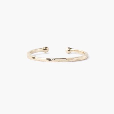 14k Hammered Toe Ring