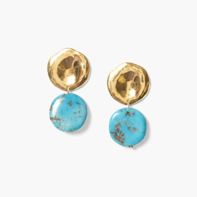 Tiered Coin Earrings Turquoise