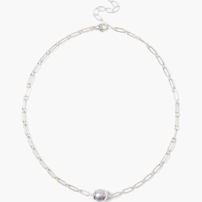 Maribel Necklace Grey Pearl