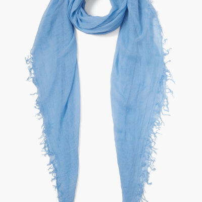 Baby Blue Cashmere and Silk Scarf