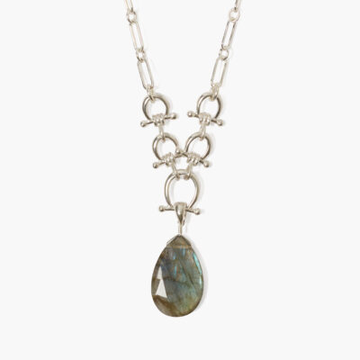 Cheval Necklace Silver Labradorite