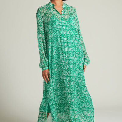 Eloise Floral Dress Verdant Green