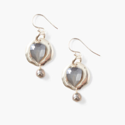 Moonstone & Pearl Ostra Earrings