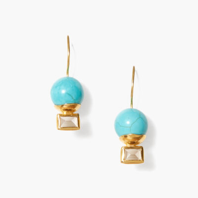 Elena Drop Earrings Turquoise Mix