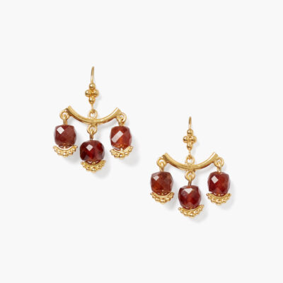 Anahi Chandelier Earrings Hessonite