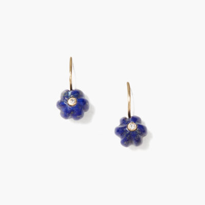 14k Pumpkin Earrings Mini Lapis