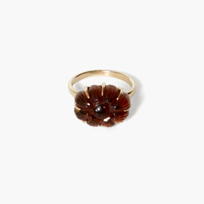 14k Dahlia Ring Cognac