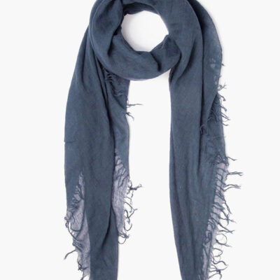 Indigo Cashmere and Silk Scarf