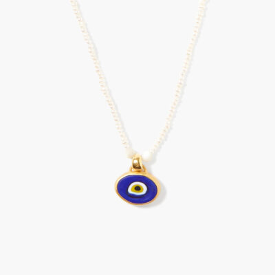 Mya Evil Eye Necklace Blue Mix