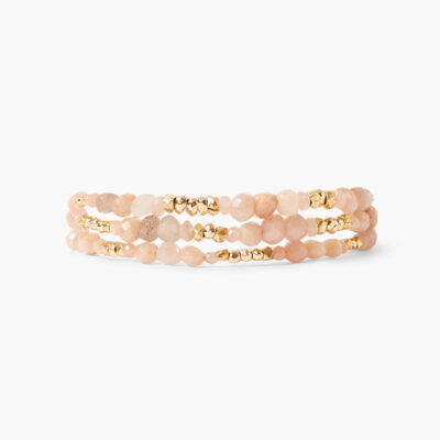 Granada Triple Naked Wrap Bracelet Sunstone