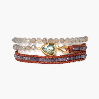 Rahel Triple Wrap Bracelet Iolite Mix