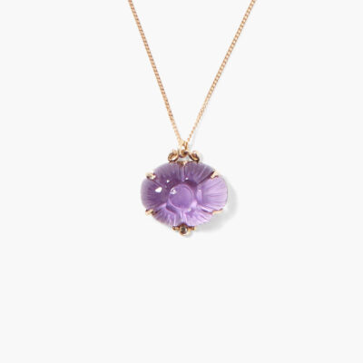 14k Dahlia Necklace Amethyst