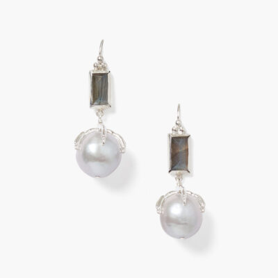 Lark Earrings Grey Pearl Mix