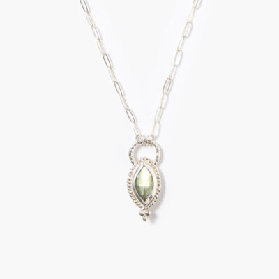 Tavi Pendant Necklace Silver Labradorite