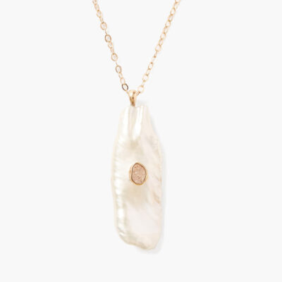 14k White Biwa Pearl Oasis Necklace