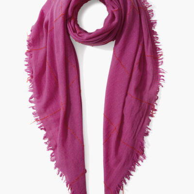 Hyacinth Windowpane 100% Cashmere Scarf