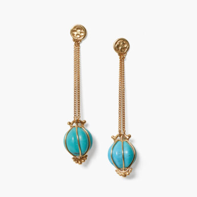 Balloon Drop Earrings Turquoise