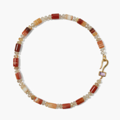 Solstice Necklace Carnelian Mix